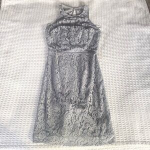 J. Crew Pamela dress Leavers lace grey size 4